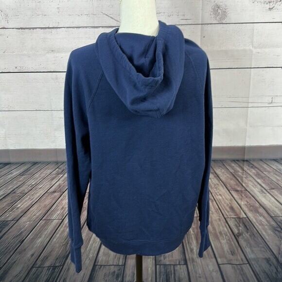 Champion Sweatshirt Womens Large Navy Long Sleeve Hoodie Pull Over - Picture 5 of 9